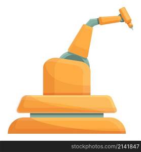 Robotic hand icon cartoon vector. Arm robot. Factory machine. Robotic hand icon cartoon vector. Arm robot