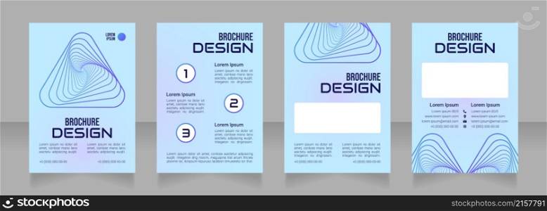 Robotic process automation blank brochure design. Template set with copy space for text. Premade corporate reports collection. Editable 4 paper pages. Bebas Neue, Audiowide, Roboto Light fonts used. Robotic process automation blank brochure design