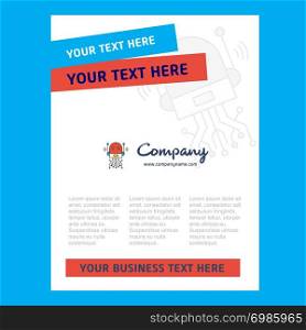 Robotics Title Page Design for Company profile ,annual report, presentations, leaflet, Brochure Vector Background