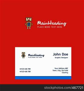 Robots logo Design with business card template. Elegant corporate identity. - Vector