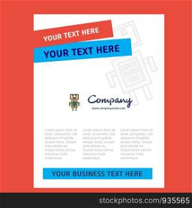 Robots Title Page Design for Company profile ,annual report, presentations, leaflet, Brochure Vector Background