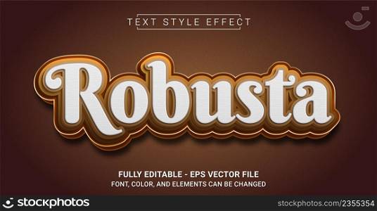 Robusta Text Style Effect. Editable Graphic Text Template.