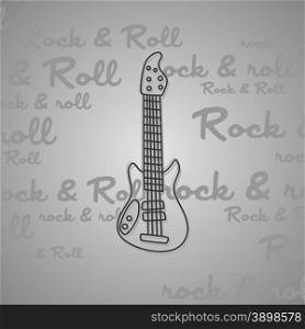rock and roll guitar theme vector art illustration. rock and roll guitar theme