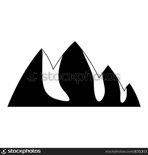 Rock climbing icon. Simple illustration of rock climbing vector icon for web. Rock climbing icon, simple style.