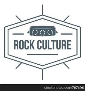 Rock culture logo. Simple illustration of rock culture vector logo for web. Rock culture logo, simple gray style