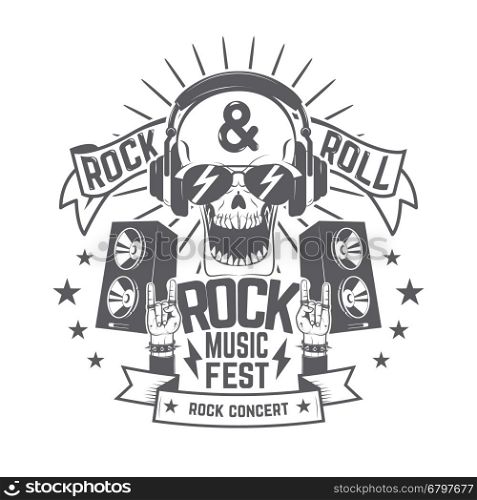 Rock festival flyer template.