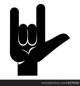 Rock gesture icon. Simple illustration of rock gesture vector icon for web. Rock gesture icon, simple style