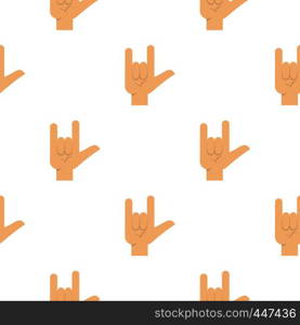Rock gesture pattern seamless for any design vector illustration. Rock gesture pattern seamless