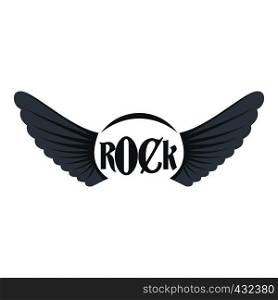 Rock icon flat isolated on white background vector illustration. Rock icon isolated