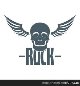Rock logo. Simple illustration of rock vector logo for web. Rock logo, simple gray style