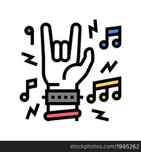 rock music concert color icon vector. rock music concert sign. isolated symbol illustration. rock music concert color icon vector illustration
