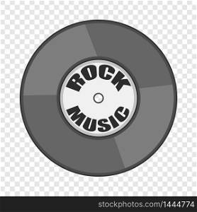 Rock music vinyl record icon. Cartoon illustration of rock music vinyl record vector icon for web. Rock music vinyl record icon, cartoon style
