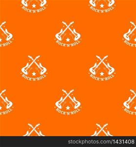 Rock n roll pattern vector orange for any web design best. Rock n roll pattern vector orange