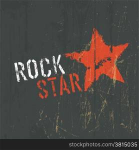 Rock Star Illustration. Vector