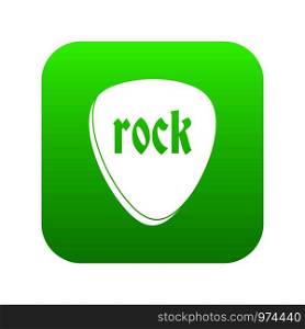 Rock stone icon digital green for any design isolated on white vector illustration. Rock stone icon digital green
