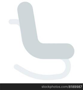 Rocker chair with two curved bands.. Rocker chair with two curved bands
