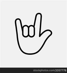 rocker hand gesture icon vector illustration
