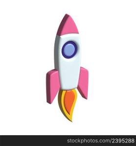 Rocket 3d. Spaceship 3d vector. Start up 3d concept.. Rocket 3d. Spaceship 3d vector. Start up 3d.