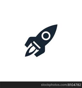 Rocket creative icon filled from space Royalty Free Vector