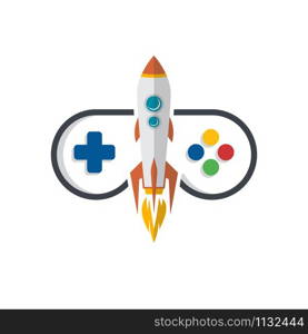 rocket game console turbo speed joystick controller vector. rocket game console turbo speed joystick controller