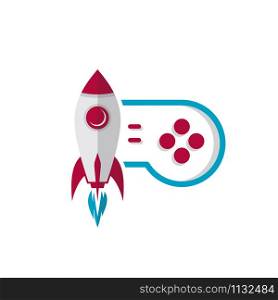 rocket game console turbo speed joystick controller vector. rocket game console turbo speed joystick controller