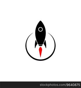 Rocket graphic design template Royalty Free Vector Image