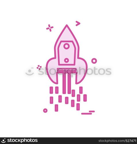 Rocket icon design vector