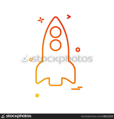 Rocket icon design vector