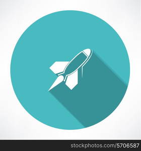 Rocket icon. Flat modern style vector illustration