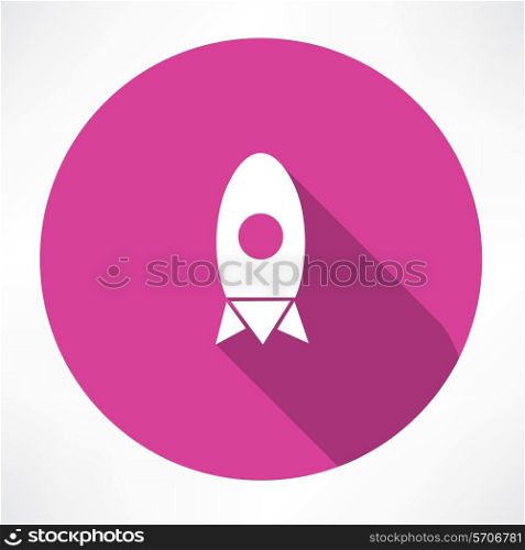 Rocket icon. Flat modern style vector illustration