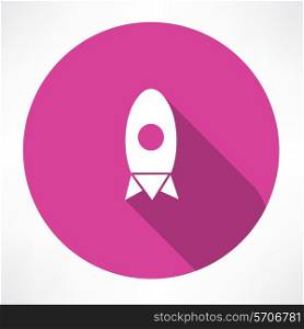 Rocket icon. Flat modern style vector illustration
