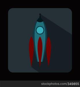 Rocket icon in flat style for any design. Rocket icon, flat style