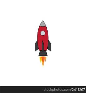 rocket icon log vector design template
