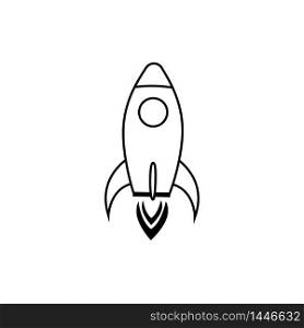 Rocket icon on isolated background.Launch rocket at space in flat style.Black spaceship icon for marketing, web.vector eps10. Rocket icon on isolated background.Launch rocket at space in flat style.Black spaceship icon for marketing, web.vector illustration
