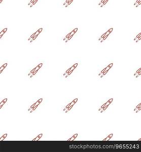 Rocket icon pattern seamless white background Vector Image