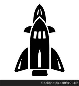 Rocket icon. Simple illustration of rocket vector icon for web. Rocket icon, simple black style