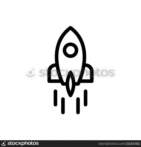 rocket icon vector minimalist design