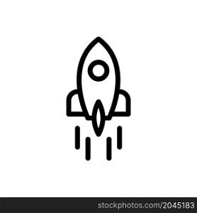 rocket icon vector minimalist design