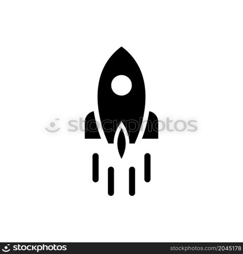 rocket icon vector solid style