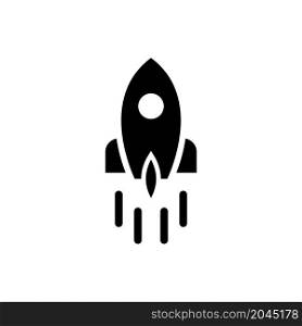 rocket icon vector solid style