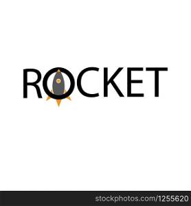 rocket ilustration icon logo vector