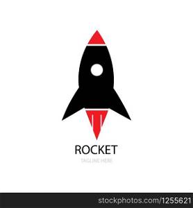 rocket ilustration icon logo vector