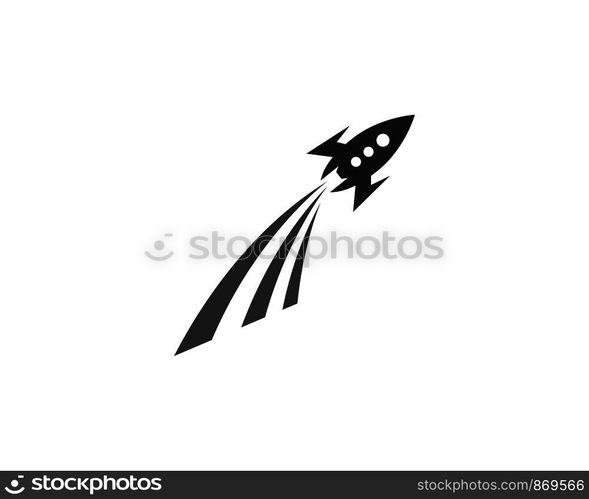 Rocket ilustration logo vector icon template