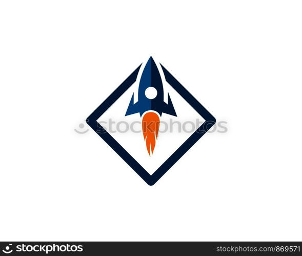 Rocket ilustration logo vector icon template