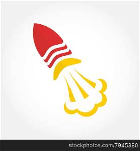 Rocket in space logo template.. Rocket in space logo template