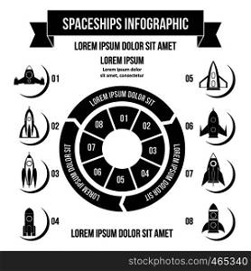Rocket infographic banner concept. Simple illustration of rocket infographic vector poster concept for web. Rocket infographic concept, simple style