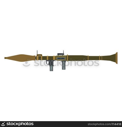 Rocket launcher vector illustration military icon isolated rpg. Grenade bazooka gun weapon launch army design
