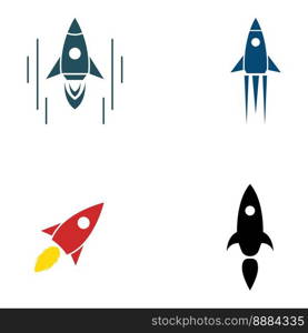 Rocket logo and symbol design vector