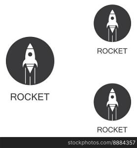 Rocket logo and symbol design vector
