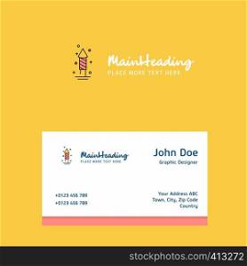 Rocket logo Design with business card template. Elegant corporate identity. - Vector